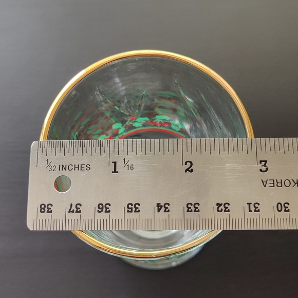 Vintage | Libbey Arby's 1987 Holly Berry glass Irish Coffee mugs with gold trim - Picture 14 of 16